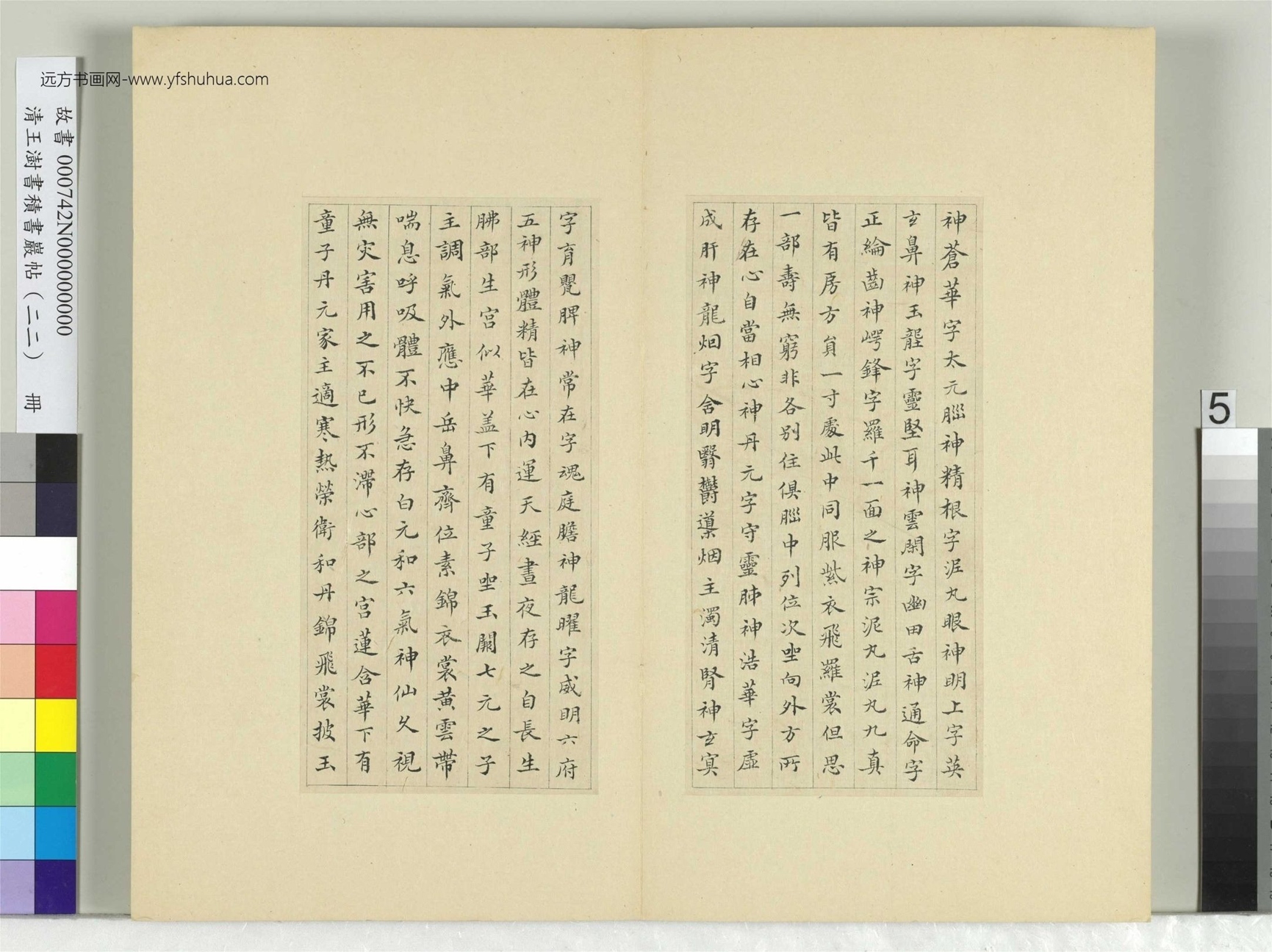清-王澍-书积书岩帖册（二十二）　冊5　臨晉楊羲黃庭經